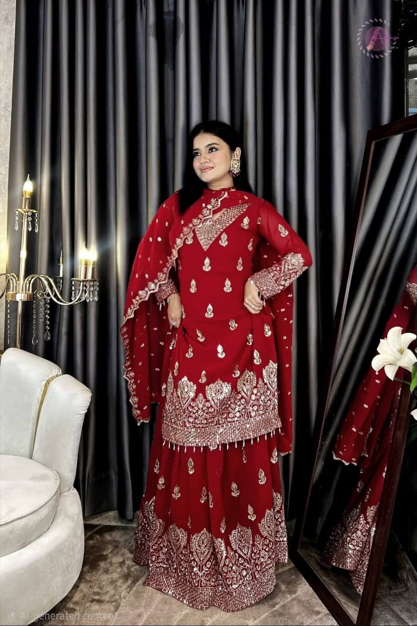 Premium Soft Jorjet Three piece