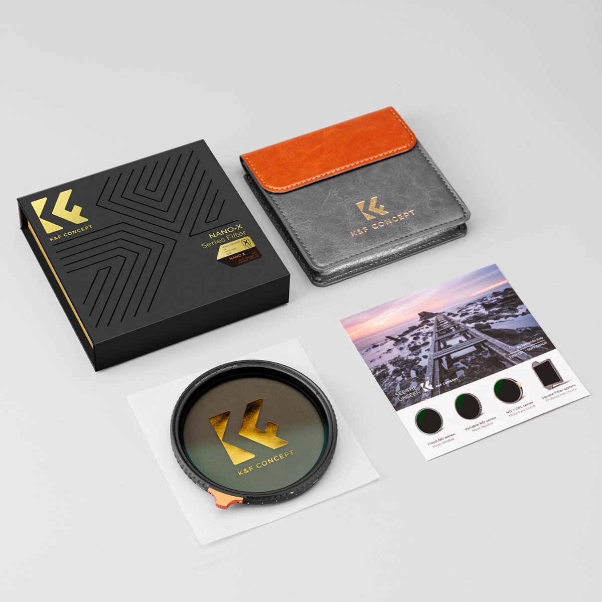 K&F CONCEPT 82mm Black Diffusion Mist 1/4 ND2-400 Filter KF01.2024