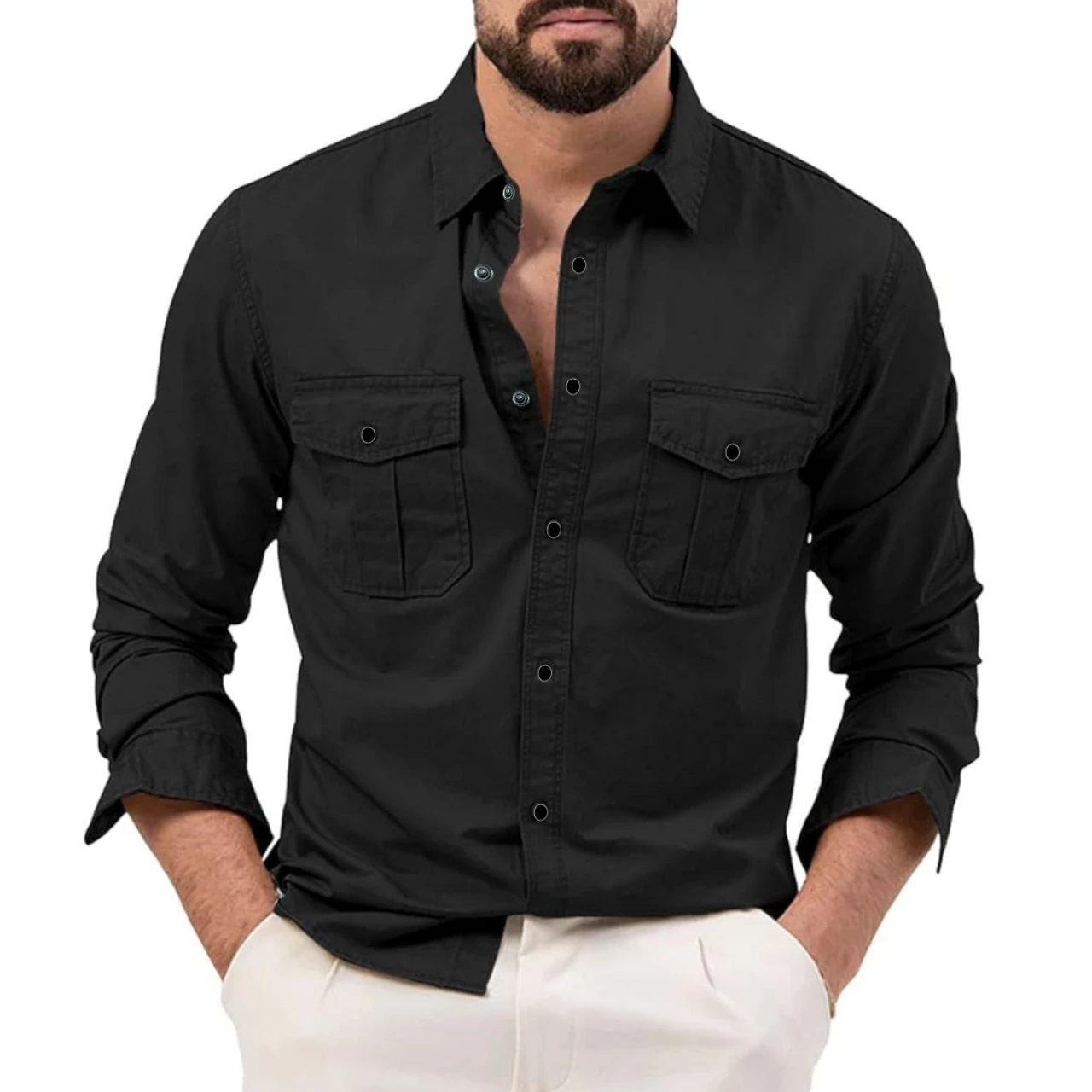 Full sleeves double pocket Shirt