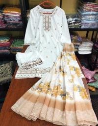 Readymade Embroidery Cotton Three Piece