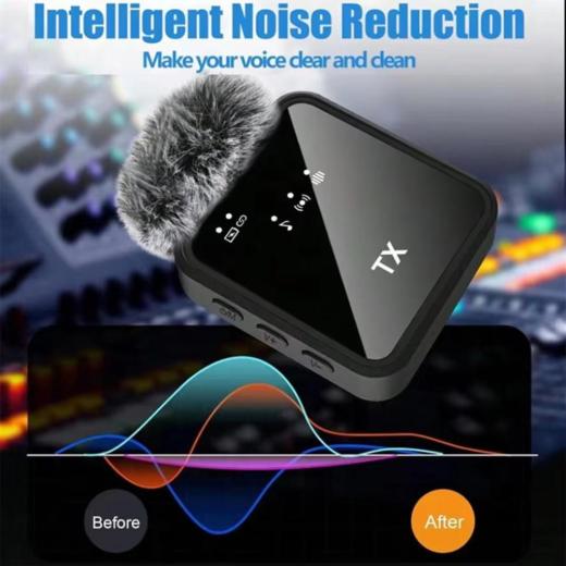 F15-2 Wireless Microphone 2 in 1 Collar Android and Iphone
