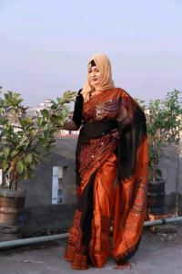 Half Silk Handprited Sarees