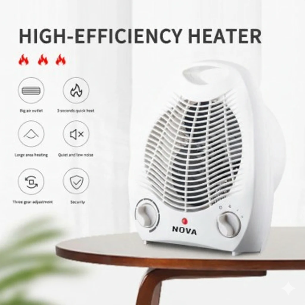 NOVA REP-1201A Electric Fan Room Heater 2000W