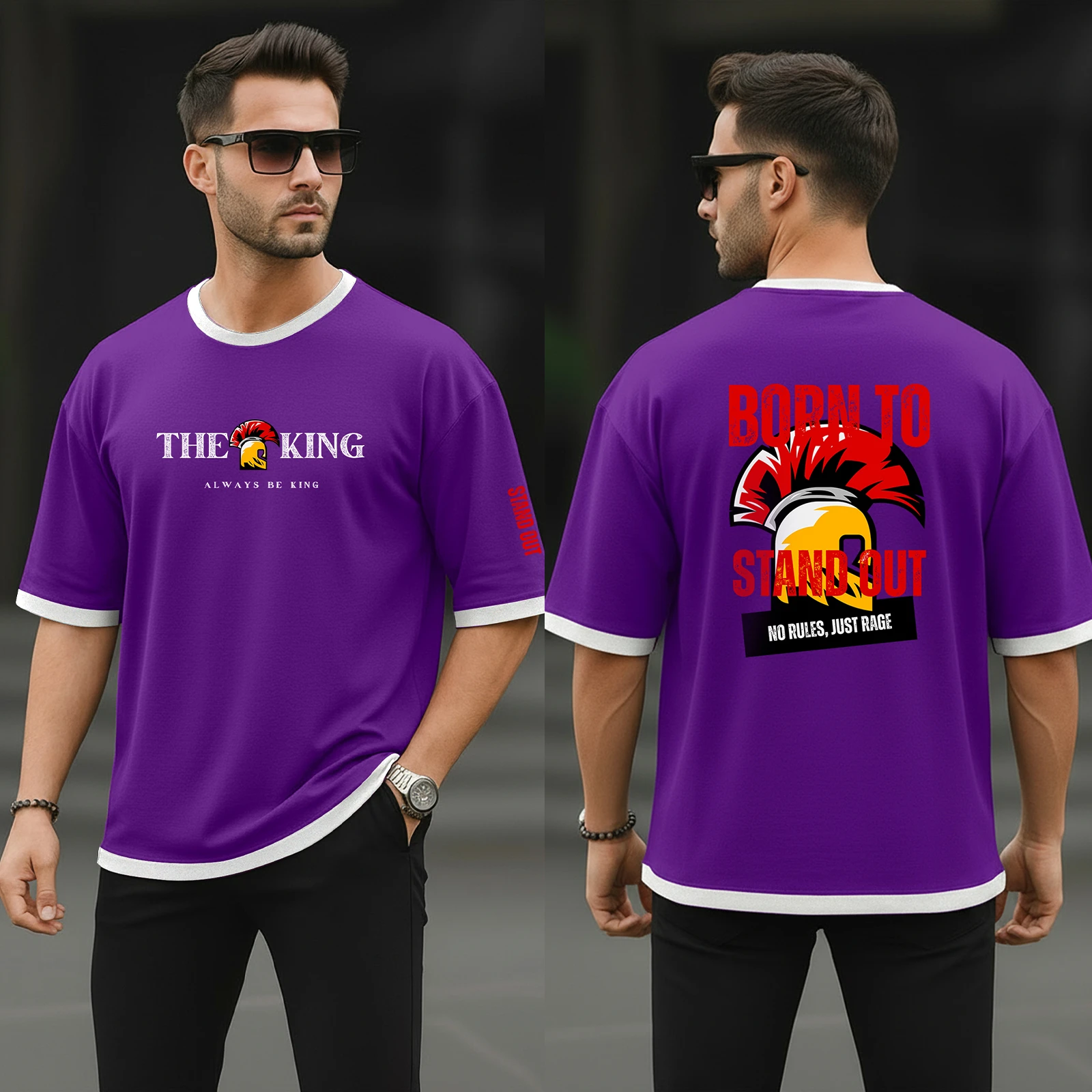 Stylish 4pc combo Drop Shoulder T-shirt