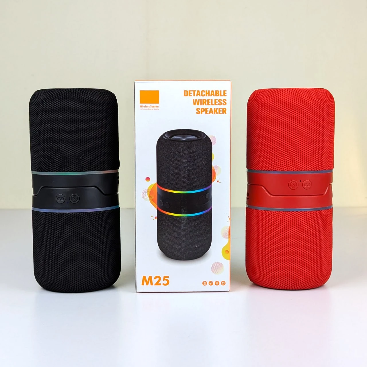 NEW M25 Outdoor Wireless DJ Two-in-one Split Speakers (10W, Bluetooth, LED)