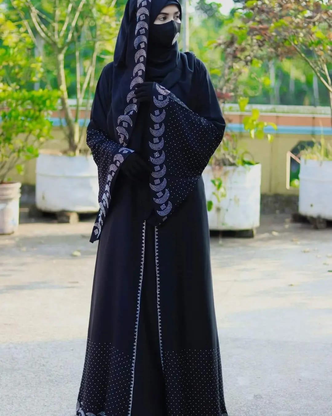 Stone Koti Borka with Hijab