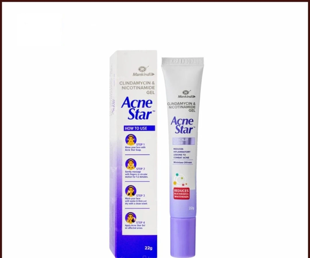 AcneStar Gel 22g Clindamycin & Nicotinamide Gel | Made in INDIA