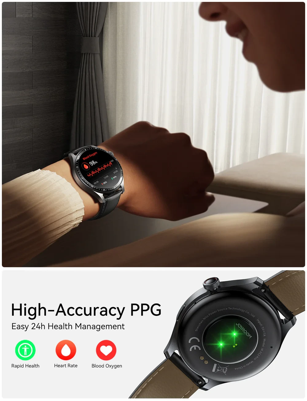 JOYROOM JR-FC2 Pro Classic Series Smart Watch – Moonlight Silver