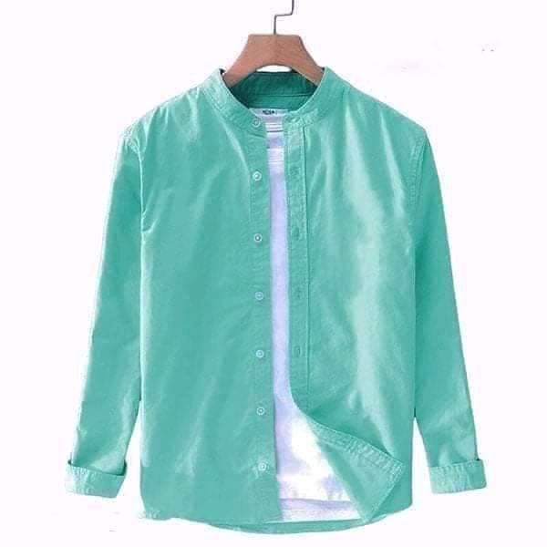 Men's Solid Colour Ban color Shirt (paste)