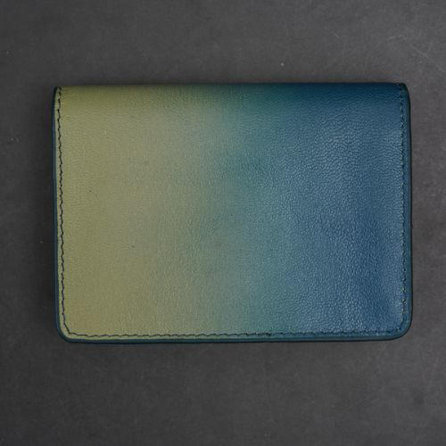 Zays Premium Leather Magnetic Card Holder - Slim and Eco-Friendly Mini Wallet for Unisex - Handmade Secure Compact and Stylish Design (ZCW115 - Sky Mix)