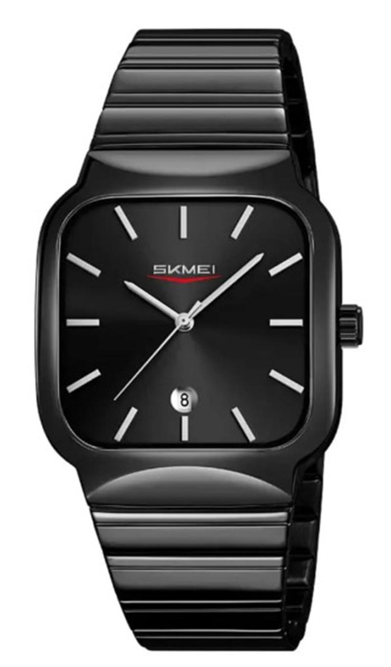 Skmei 9361 Square Quartz Watch for Men- Black
