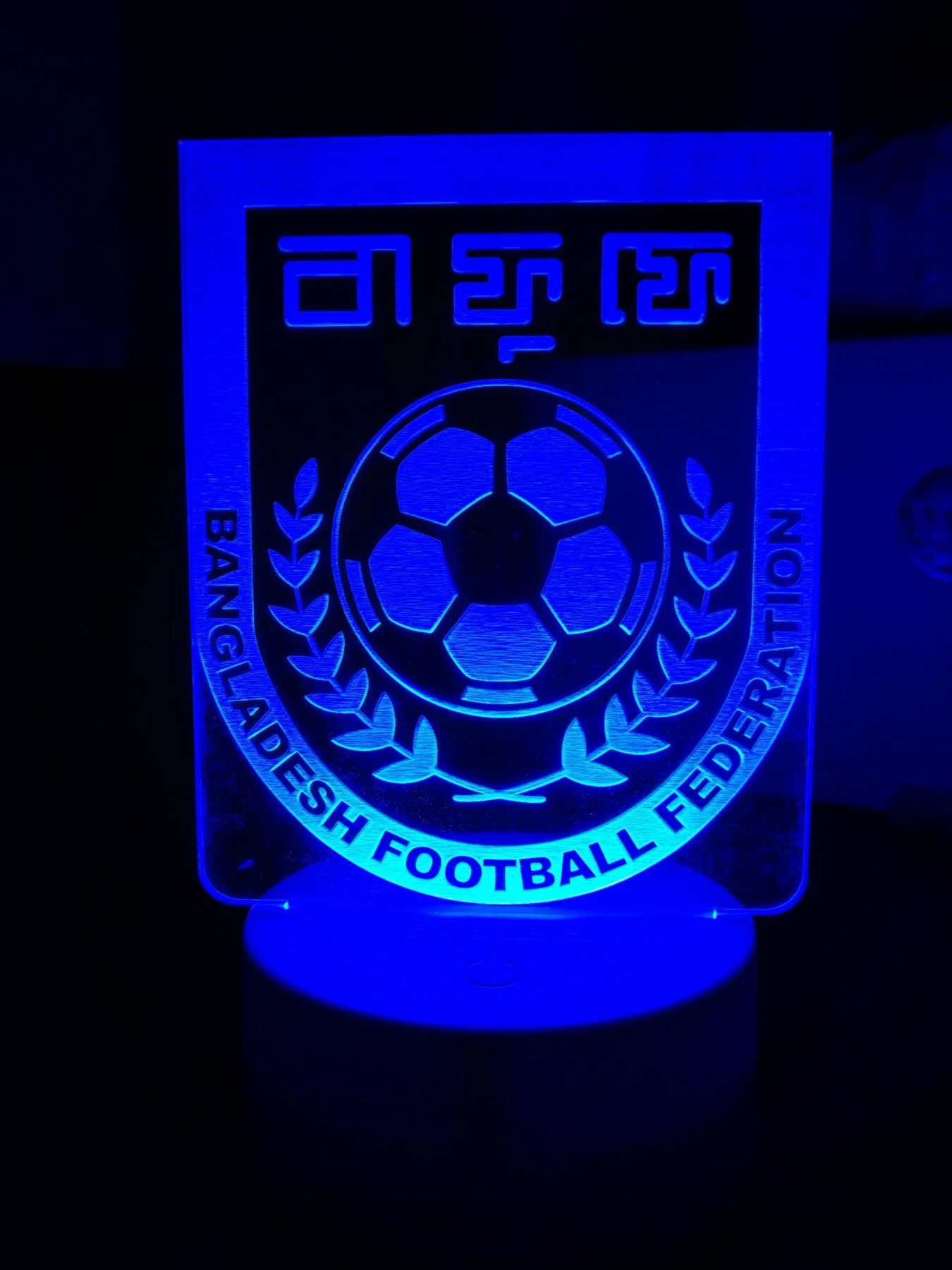 GearUP Acrylic Multicolor Night Lamp (Bangladesh Football Federation) – White – 20 pcs
