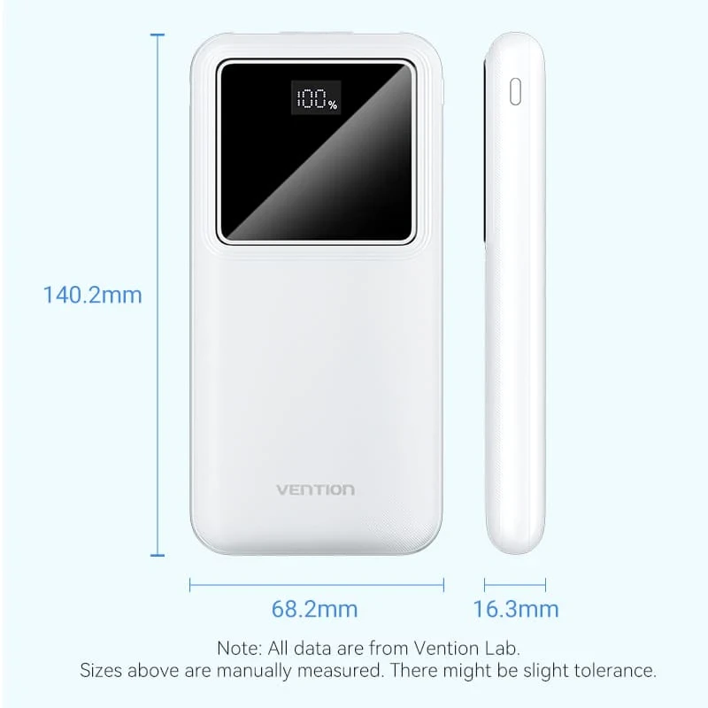 Vention FHKB0 10000mAh Power Bank – BLACK