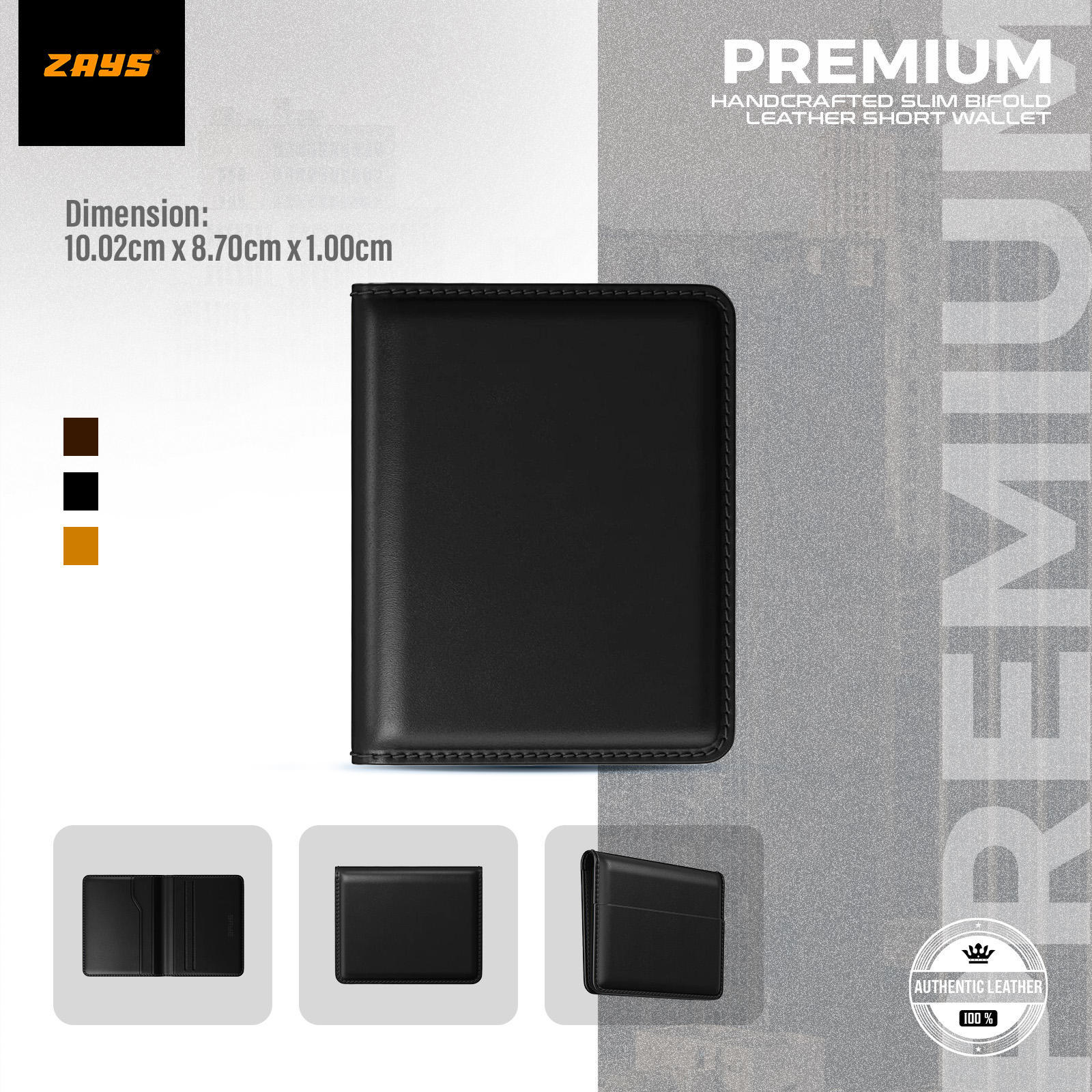 Zays Premium Leather Super Slim Card Holder - Handcrafted Durable Stylish - Credit And Debit Card Holder Slim card holder for Travel And Everyday Use (ZCW106-Black)