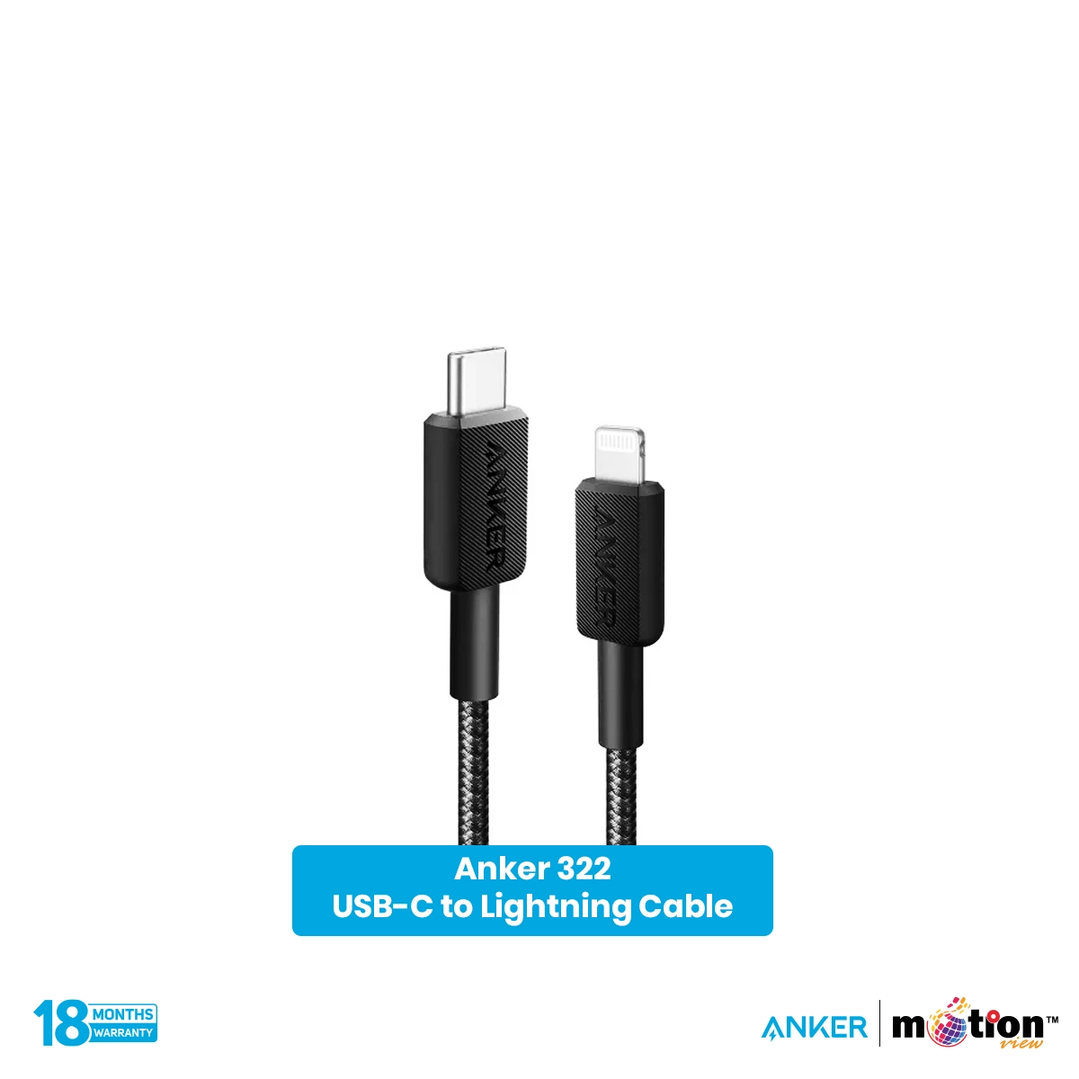 Anker 322 USB-C to Lightning Cable (3ft)