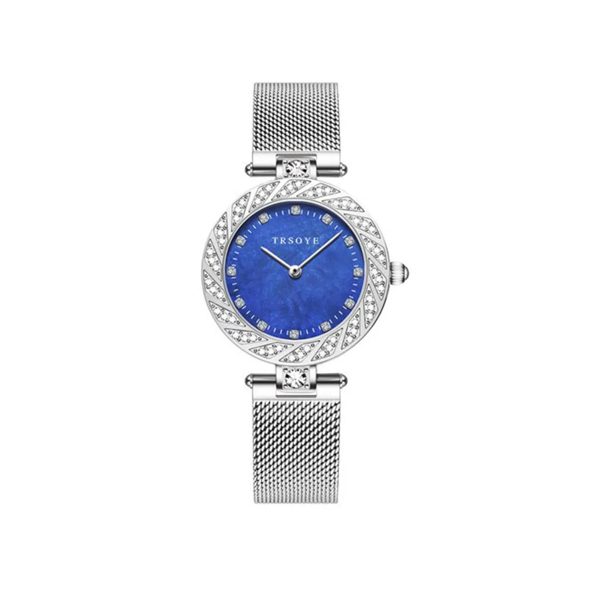Trsoye 8809 Quartz Watch for Women – Silver & Blue