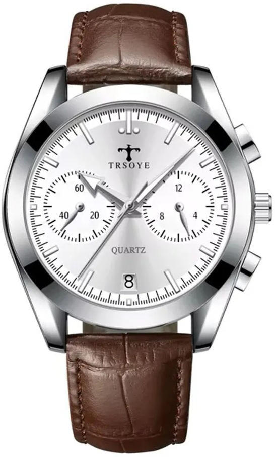 Trsoye 6609 Belt Watch for Men – Chocolate & White