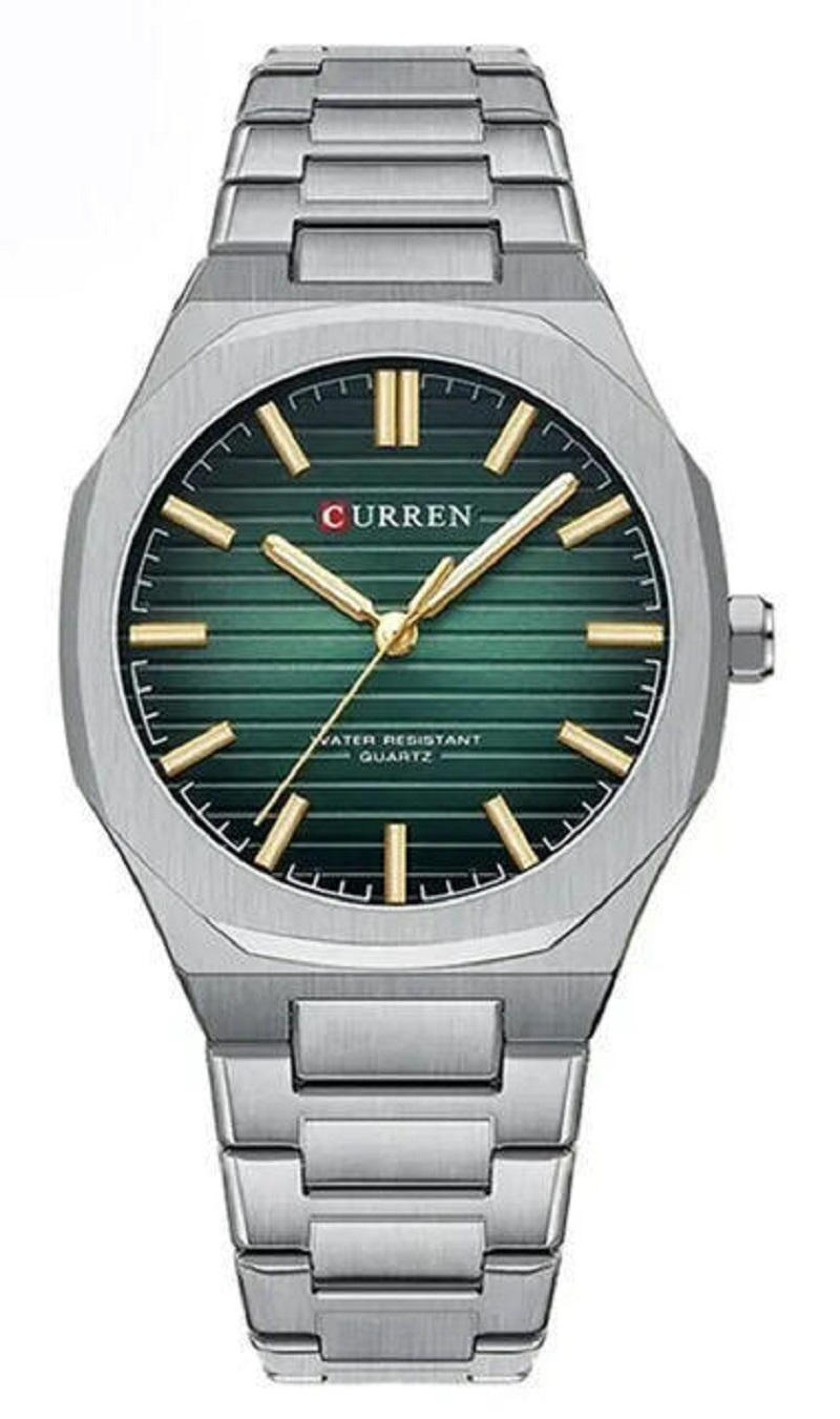 CURREN 8456 Luxury Brand Watch for Men – Silver & Green