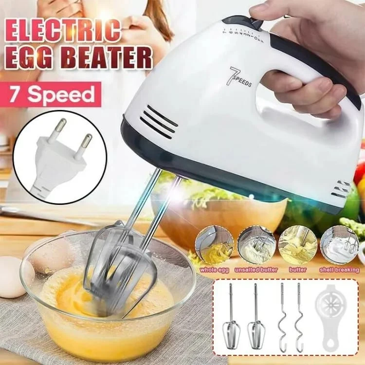 Scarlet 7 SPEED Portable High Grade Hand Mixer, Egg Beater, Egg Cake/Cream Mixer -10