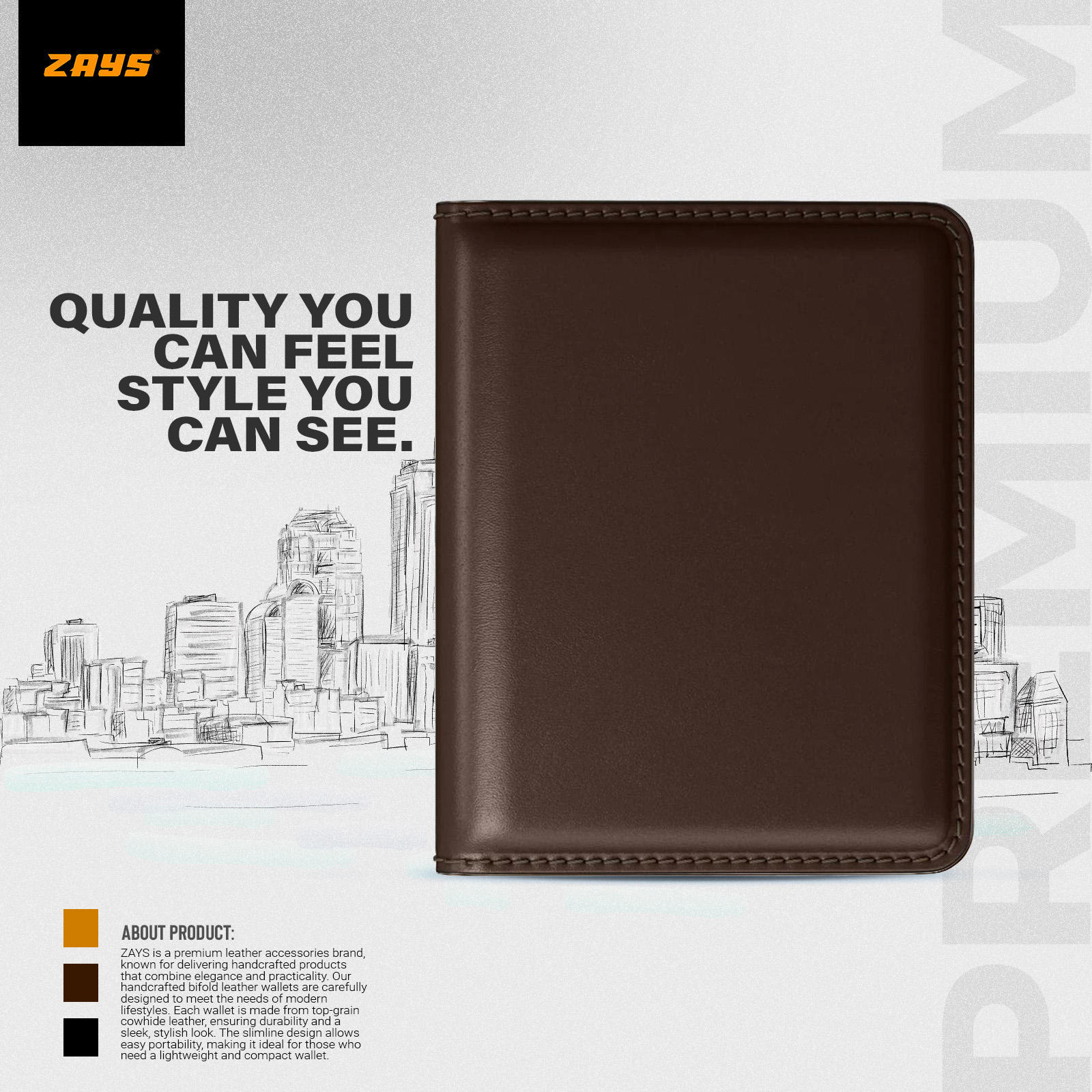 Zays Premium Leather Super Slim Card Holder - Handcrafted Durable Stylish - Credit And Debit Card Holder Slim card holder for Travel And Everyday Use (ZCW108-Chocolate)