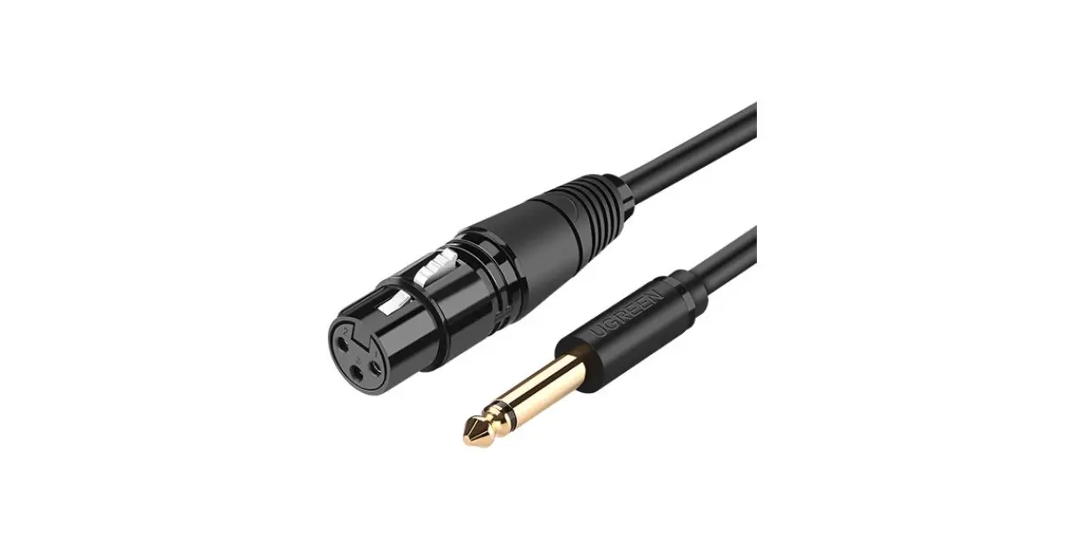 UGREEN AV131 (20719) 6.5mm to Cannon Female AV Cable - 2M