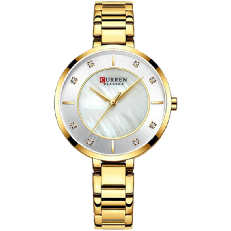 CURREN C9051L Quartz Stainless Steel Strap Women Wristwatch – Gold & Silver