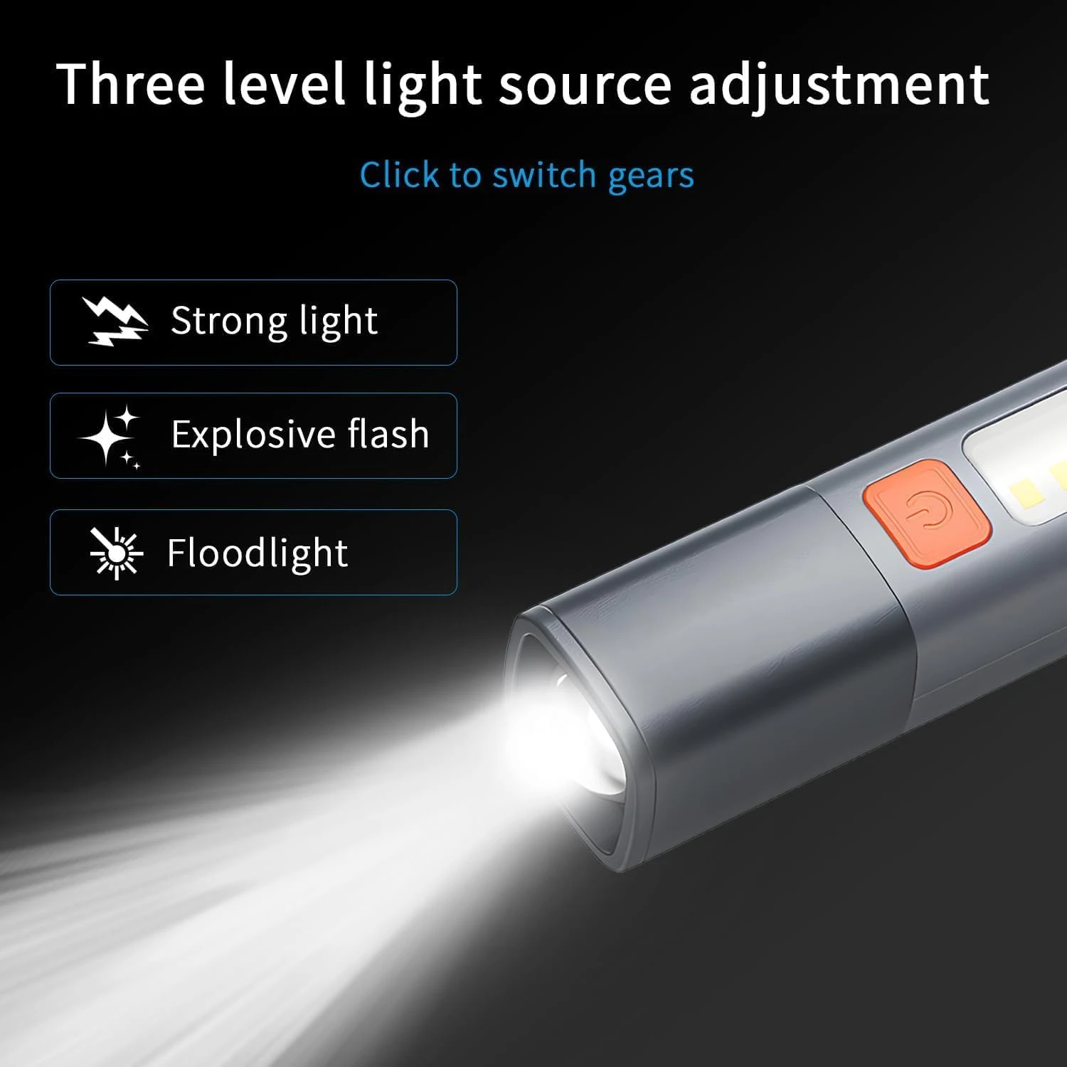 Hot Sale High Power LED Portable Multifunction Cob Zoomable USB Rechargeable Waterproof Mini Light Torch Flashlight
