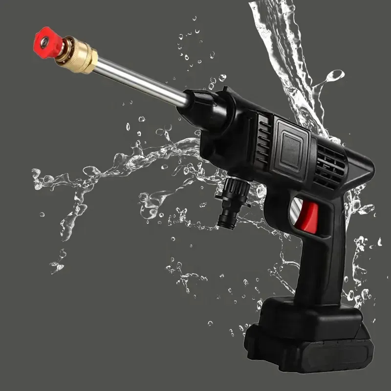 High Power Car Washing Guns Wireless Rechargeable Portable High-pressure Water Pump 21V
