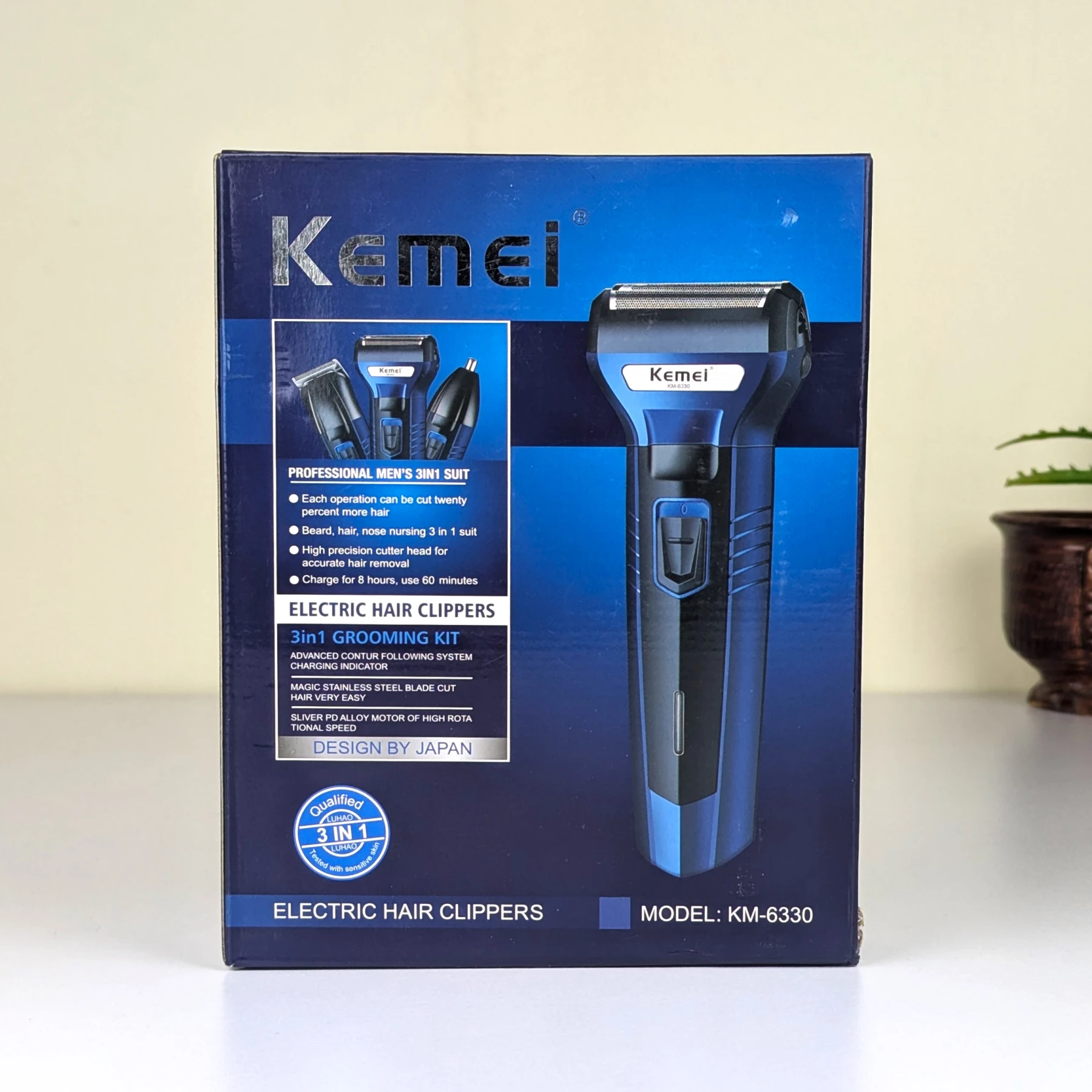 Kemei KM-6330 3-in-1 Hair Shaving Machine Grooming Kit