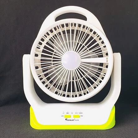 JOYKALY YG-729 Portable Rechargeable LED Light AC/AD Electronic Fan with 6" inches High Speed Blade
