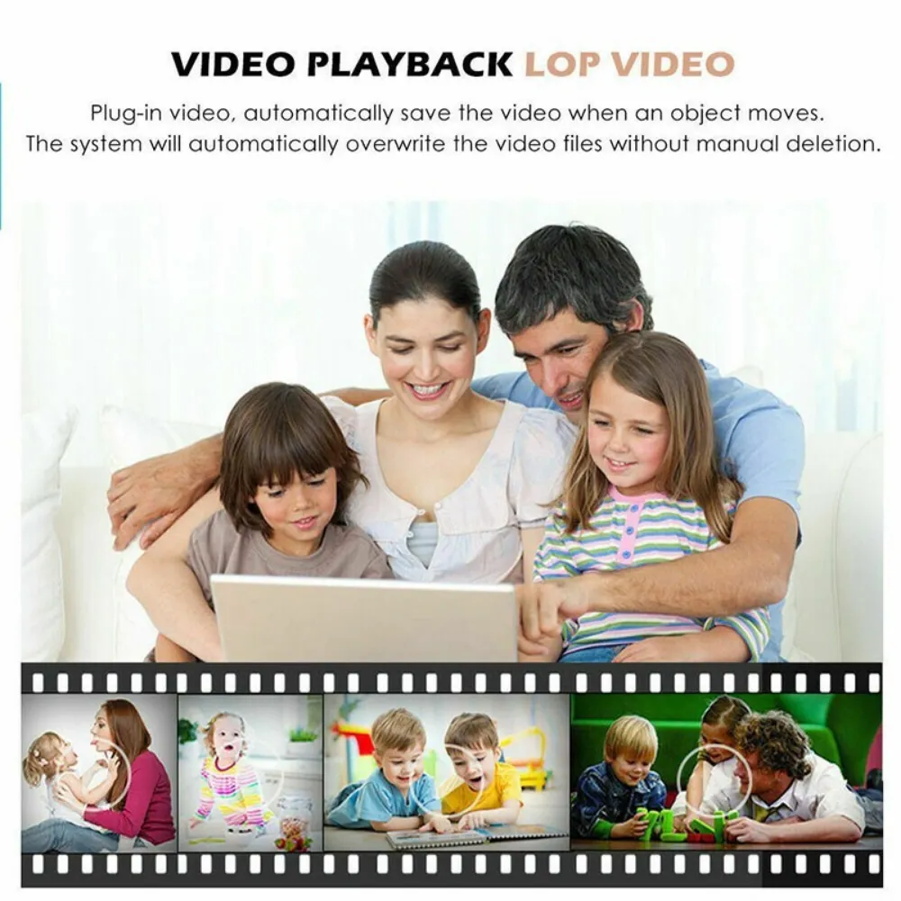 Smart 360° Rotated Security Camera HD 1080P with Two-way Audio, Motion Tracking, and Waterproof Design