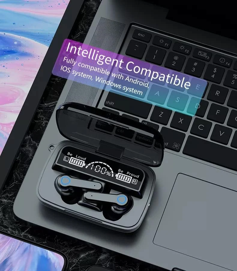 M19 Earphone Bluetooth Wireless Headphones with Microphone Low Latency.