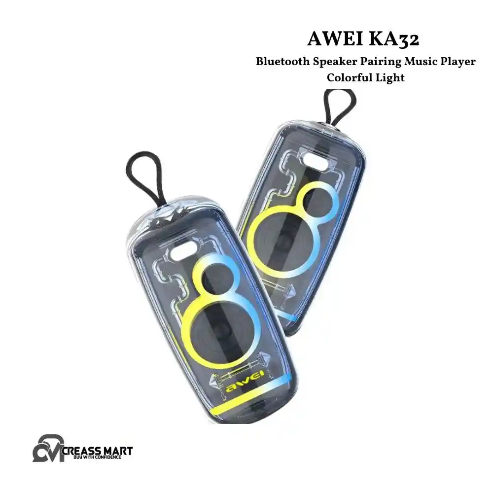AWEI KA32 Bluetooth Speaker Pairing Music Player Colorful Light
