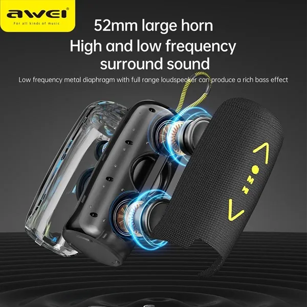 AWEI KA32 Bluetooth Speaker Pairing Music Player Colorful Light