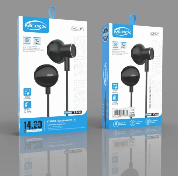 MOXX Stereo Earphone (MO-11)| Super Bass Music | 14.20mm Long Length Wire | 3.5mm Input Type