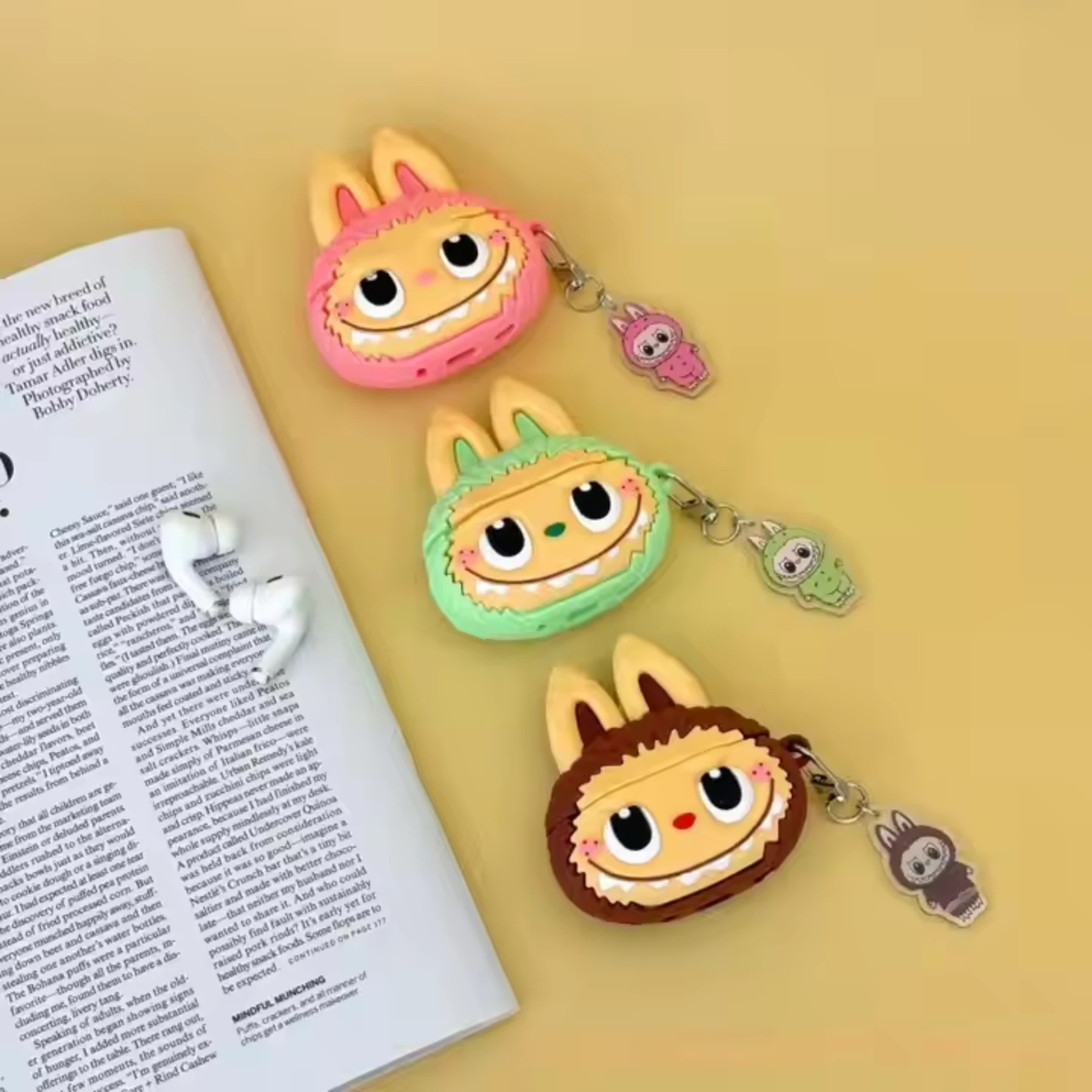 Cute Cartoon 3D Silicone Protective Shell Hard Box Earphones Labubu In-ear Earbuds Wireless Blue Tooth Headset TWS Headphones