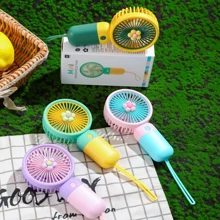 Handheld Portable Desktop Table USB Rechargeable Sports Pocket Mini Fan with Lanyard