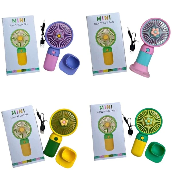 Handheld Portable Desktop Table USB Rechargeable Sports Pocket Mini Fan with Lanyard