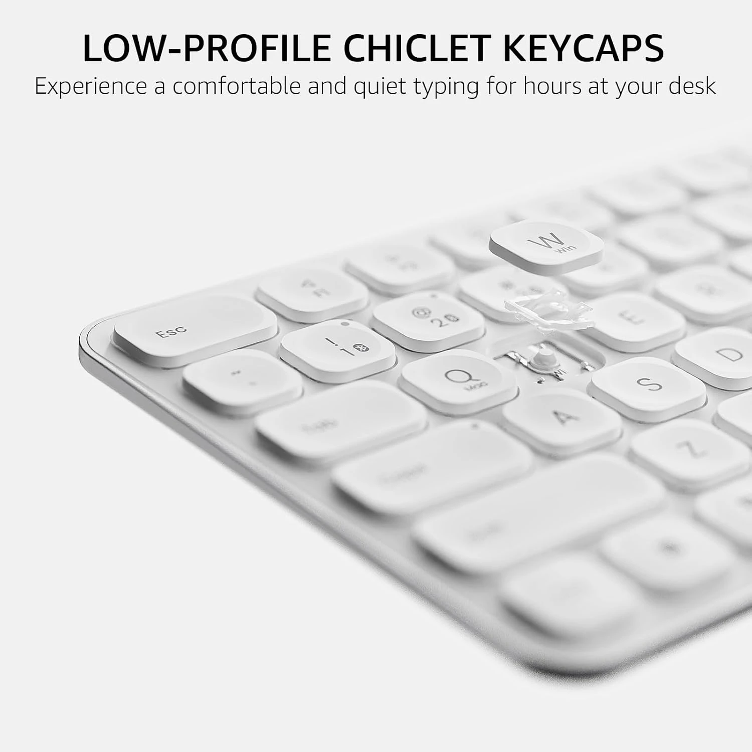 Rapoo E9050L Ultra-Slim Multi-Mode Wireless Keyboard – White