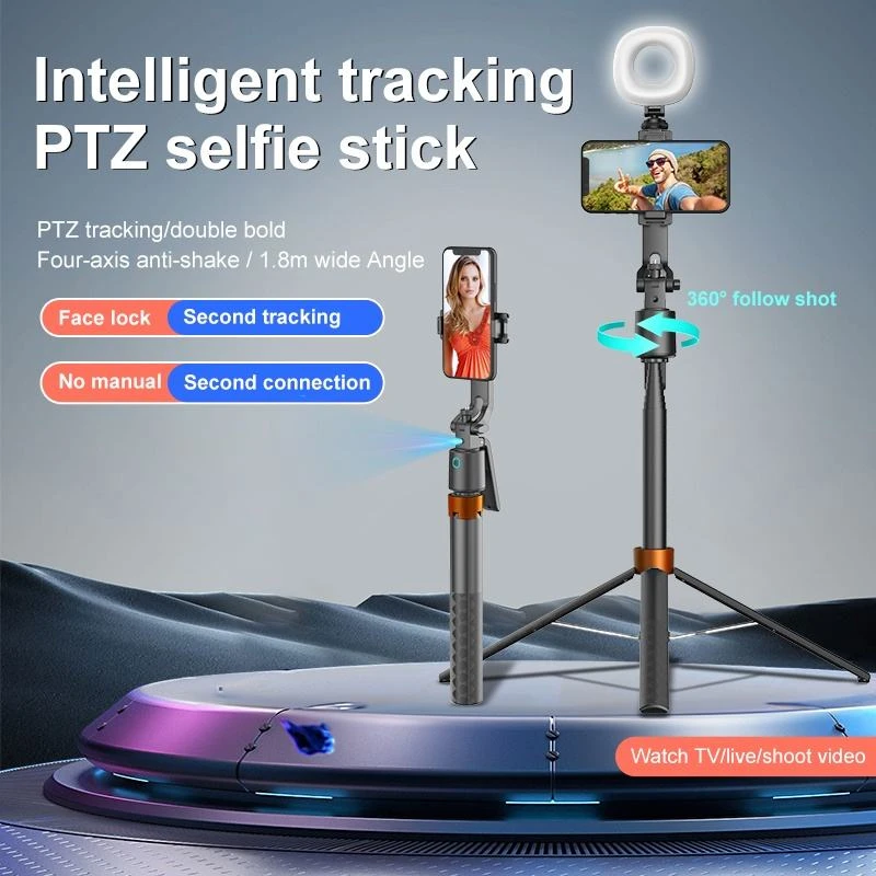 Q13 Intelligent AI Tracker Selfie Stick 360 Degrees Auto Face Tracking