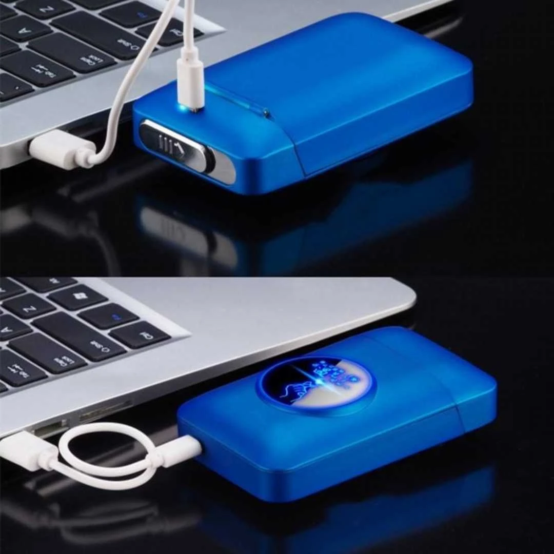 Cigarette case Box With USB Rechargeable Electronic Lighter