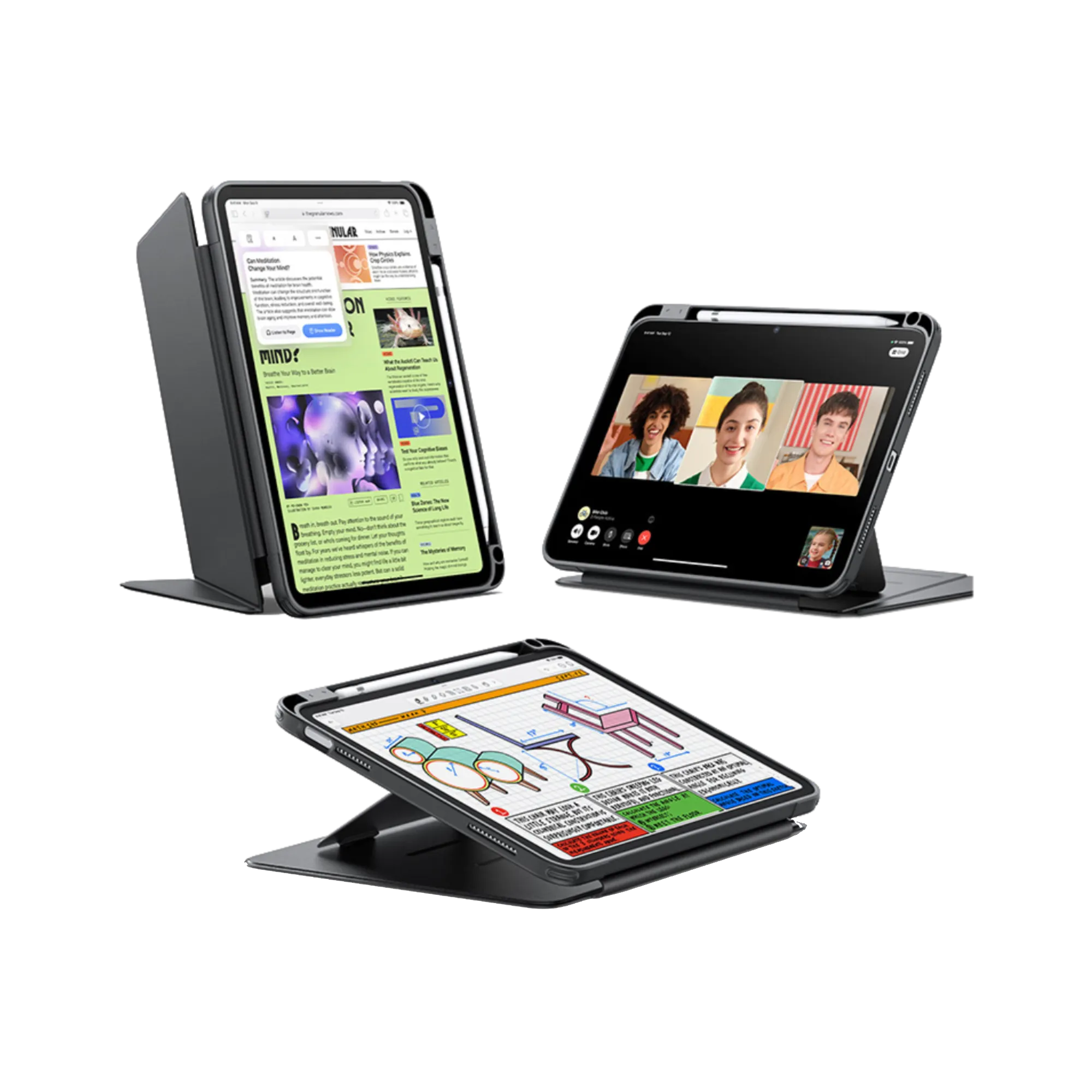 ESR Flip Hybrid Case with Pencil Holder for iPad