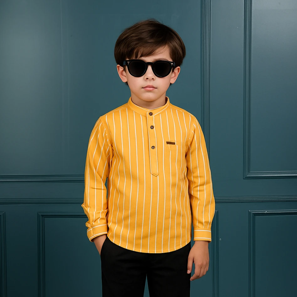 Boys' Premium Striped Cotton Katua