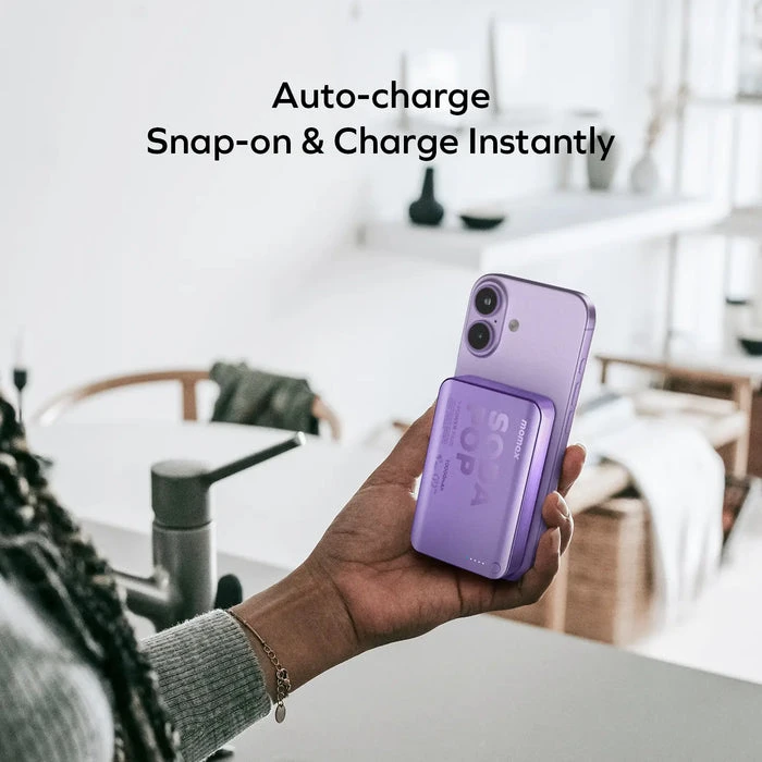 Momax 1-Power Pass Soda Pop Magnetic Wireless Power Bank 10000mah – Silver