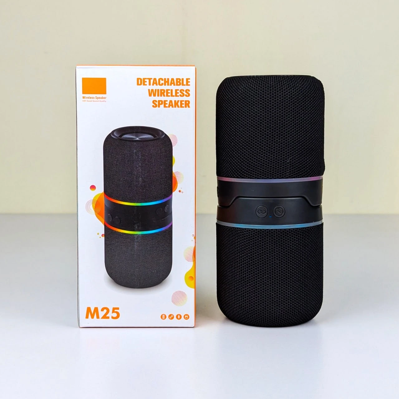 NEW M25 Outdoor Wireless DJ Two-in-one Split Speakers (10W, Bluetooth, LED)