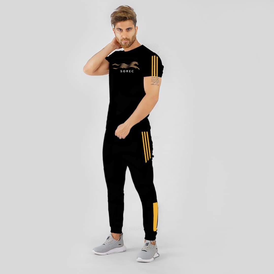 Sportswear Casual O-neck T-shirts + Pants Tracksuit Set