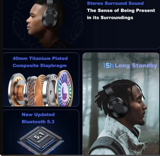 Awei A997BL Wireless Headphones Bluetooth Earphones Foldable Gaming Headset Sport Headphone with Mic Music Earbuds 300mAh