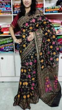 Half Silk Handprited Sarees