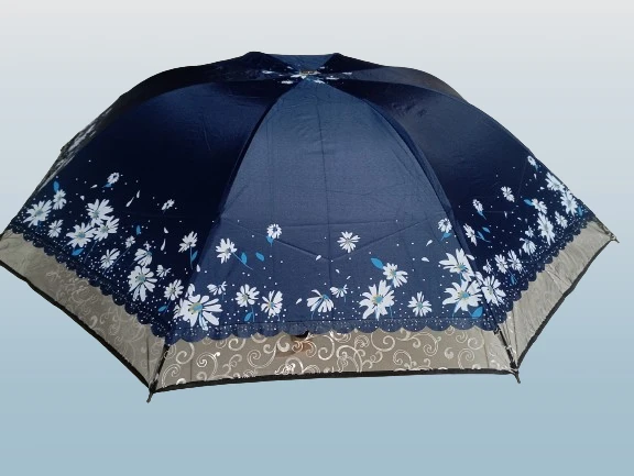 Ladies Fashionable and Elegant Anti UV Sunshade Print Border Lace Umbrella