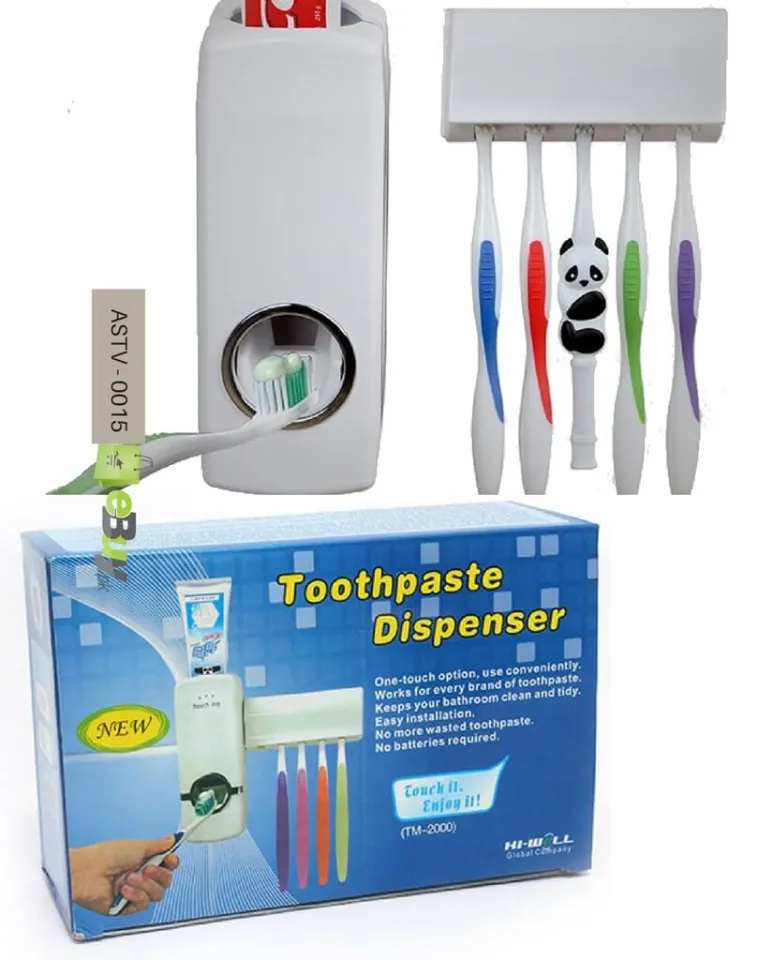 Bathroom Accessories Toothpaste Dispenser Automatic Toothpaste Squeezer And Toothbrush Holder Set Bathroom Tools - 1Pc